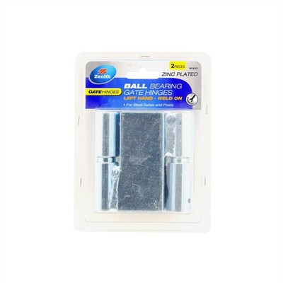 Zenith Zinc Plated Left Hand Ball Bearing Gate Prison Hinge - 2 pieces Adapter