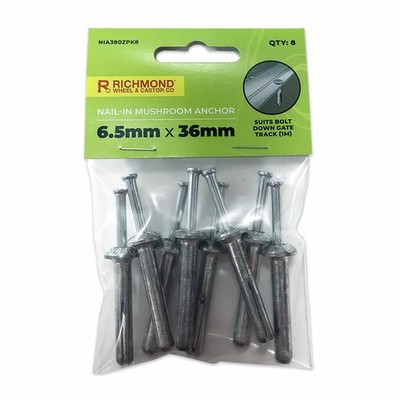 Richmond 6.5 x 36mm Nail In Mushroom Head Anchor Bolt - 8 pieces