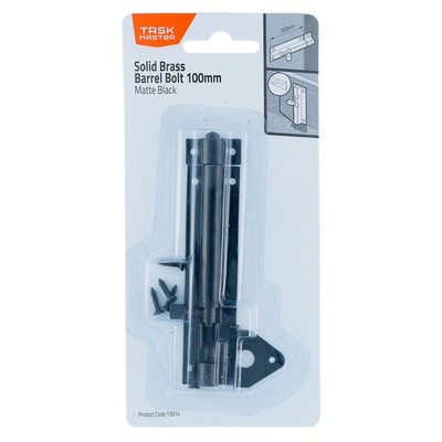 Taskmaster 100mm Black Matte Barrel Bolt(11)3 colours
