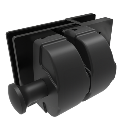 ProtectorAl 126 x 138 x 105mm Black Poly Glass To Glass Gate Latch