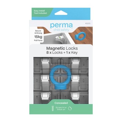 NEWPerma Child Safety Magnetic Locks & Key - 8 pieces