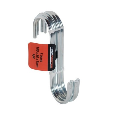 Taskmaster 100 x 30 x 5mm Steel S Hook 2 pcs