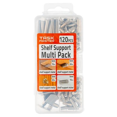 NEWTaskmaster 120 Piece 4 Styles Shelf Pins - Multi Pack