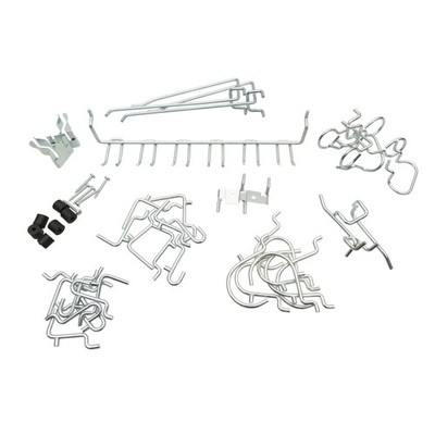 Zenith Zinc Plated Assorted Pegboard Hooks Kit - 47 pieces