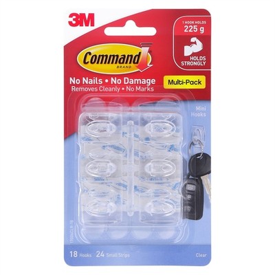 Command Mini Clear Adhesive Hooks Value Pack - 18 Pack(613)More options availabl