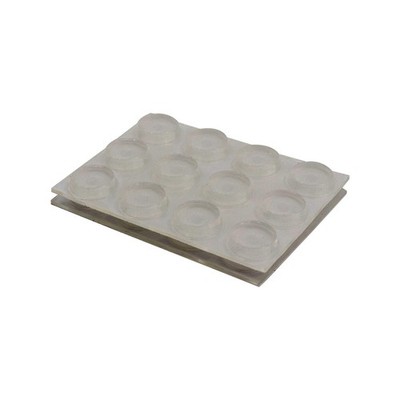 Surface Gard 13mm Clear Round Rubber Bumper 2 pcs