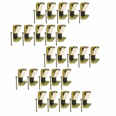 Everhang 8kg Brass Plated Picture Hanging Angle Drive Hook - 25 pieces
