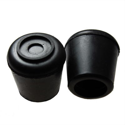 Surface Gard 25mm Black Round Rubber External Chair Tip 2 pcs