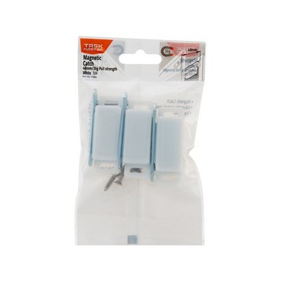 Taskmaster 46mm White Magnetic Door Catch 2 pcs