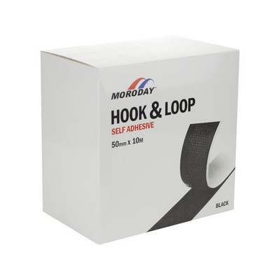 Moroday 50mm x 10m Black Self Adhesive Hook And Loop