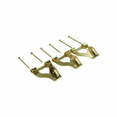 Everhang 10kg Brass Plated Picture Hanging Angle Drive Hook 4 pcs