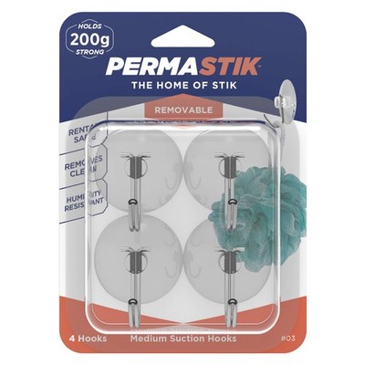 Permastik Medium Suction Hooks 2 pcs Hardware