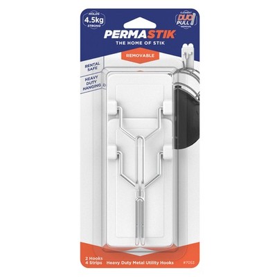 Permastik Heavy Duty Metal Utility Hooks - 2 pieces Hardware