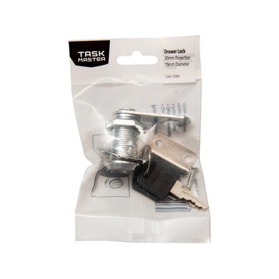 Taskmaster 19 x 30mm Drawer Lock 2 pcs Door Hardware