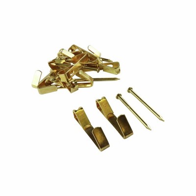 Everhang 20kg Brass Plated Heavy-Duty Picture Hanging Angle Drive Hook 2 pcs DIY