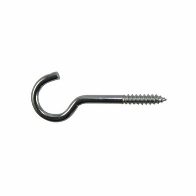 Everhang 26 x 6.2mm Zinc Plated Round Screw Hook - 6 pieces Hardware