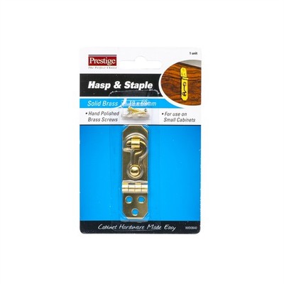 Prestige 19 x 69mm Solid Brass Hasp And Staple Plumbing