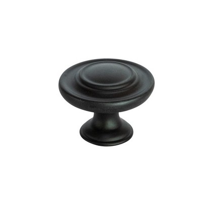 Taskmaster 34mm Matte Black Cabinet Knob 2 pcs Door Hardware
