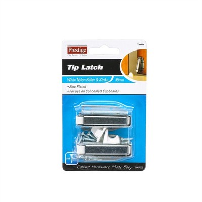 Prestige 55mm Zinc Plated Tip Latch - 2 pieces Door Hardware