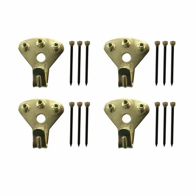 Everhang 45kg Brass Plated Heavy-Duty Picture Hanging Angle Drive 2 pcs Hardware