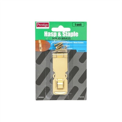 Prestige 25 x 73mm Solid Brass Hasp And Staple Plumbing