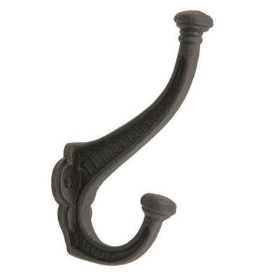 Zenith 150mm Matte Black Iron Robe Hook Hardware