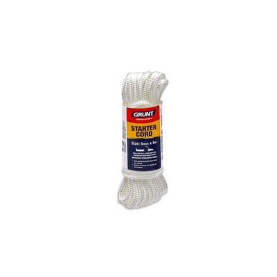Grunt 5mm x 5m White Starter Cord Hardware