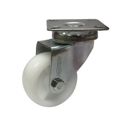 Move It 50mm White Polypropylene Swivel Plate Castor Hardware