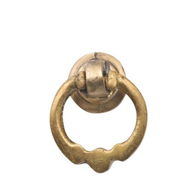 Prestige Small Antique Brass Rustic Ring Pull Knob Door Hardware