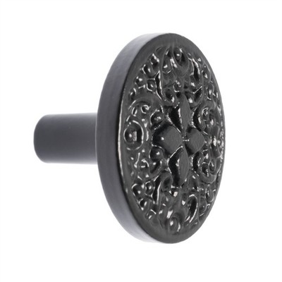 Lane Black Round Iron Knob Door Hardware