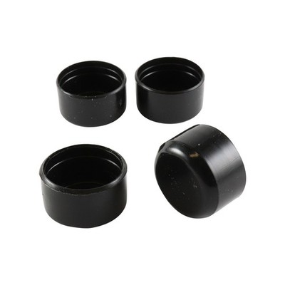 Surface Gard 25mm Black Round Plastic External Chair Tip - 4 pieces Hardware