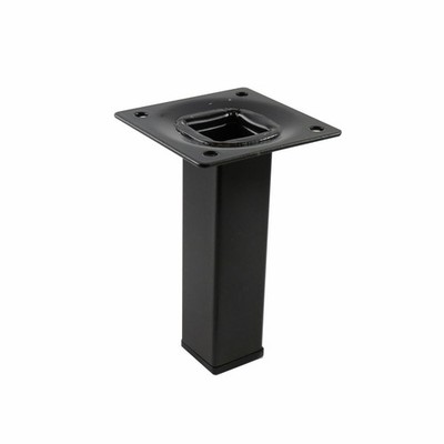Adoored 25 x 25 x 150mm Black Square Tube Furniture Leg Door Hardware