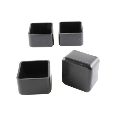 Surface Gard 25mm Black Square Plastic External Chair Tip 2 pcs Hardware