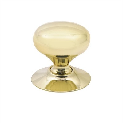 Prestige 32mm Polished Gold Mushroom Knob Door Hardware
