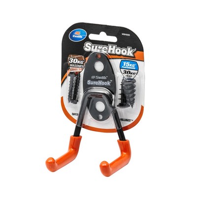 Zenith 15 / 30kg Black SureHook Small Garage U Hook Hardware