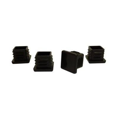Surface Gard 19mm Black Square Plastic Internal Chair Tip 4 pcs Hardware