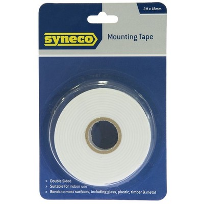 Syneco 2m x 18mm Mounting Tape 4 pcs Plumbing