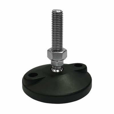 Easyroll 80mm Round Adjustable Foot With 50mm x M12 Bolt Hardware