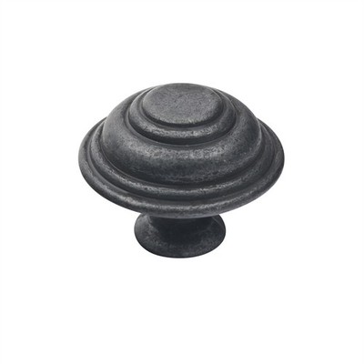 Prestige 34mm Black Cast Iron Cupboard Knob Door Hardware