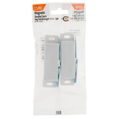 Taskmaster 4kg White Double Door Magnetic Catch 2 pcs Door Hardware