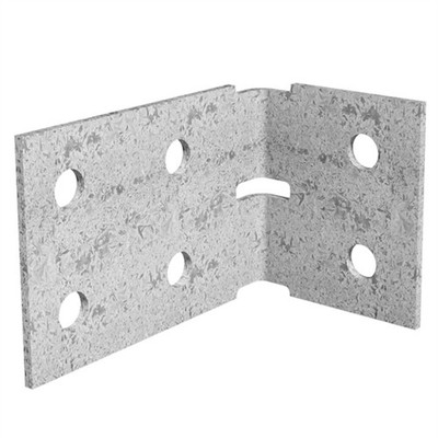 Dunnings 60 x 100 x 70mm M10 Galvanised Angle Bracket 2 pcs Hardware