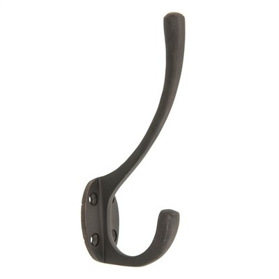 Zenith 135mm Matte Black Round Robe Hook Hardware