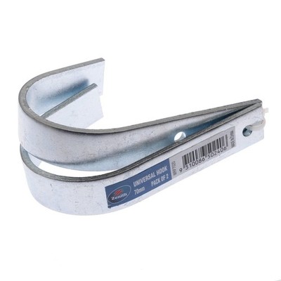 Zenith 70mm Zinc Plated Universal Hook - 2 pieces Hardware