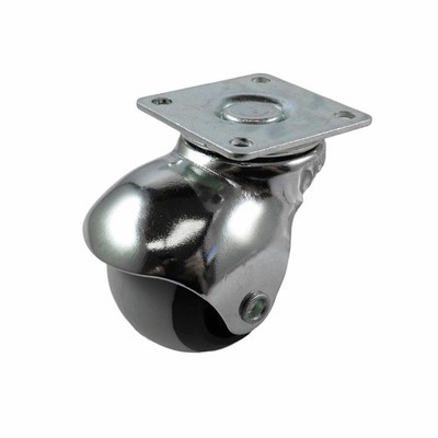 Easyroll 38mm 25kg Swivel Plate TPR Ball Wheel Castor 2 pcs Hardware