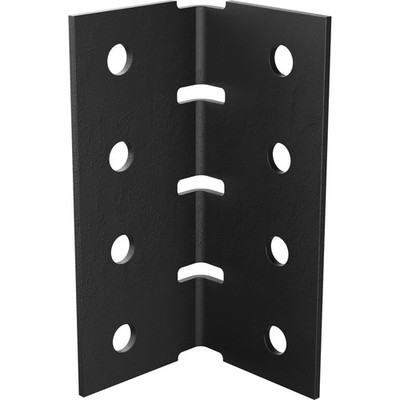 Dunnings 60 x 60 x 140 x 3mm Black Heavy Duty Angle Bracket Plate Hardware