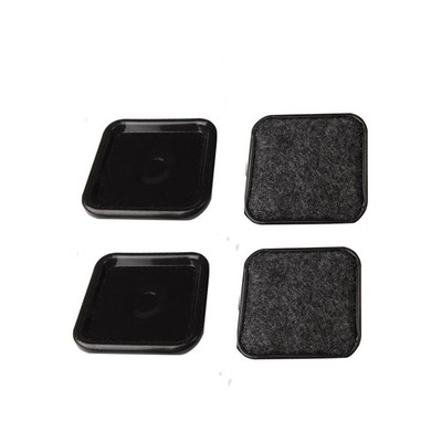 Surface Gard 48mm Brown Square Carpet Base Castor Cups - 4 pieces Hardware