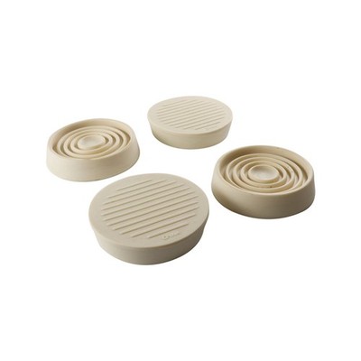 Surface Gard 44mm White Round Rubber Base Castor Cup 2 pcs Hardware