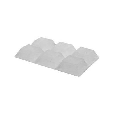 Surface Gard 19 x 19mm Clear Square Rubber Bumpers 2 pcs Hardware