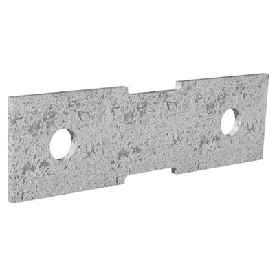Dunnings 120 x 35mm M10 Galvanised Bracket Plate 4 pcs Hardware