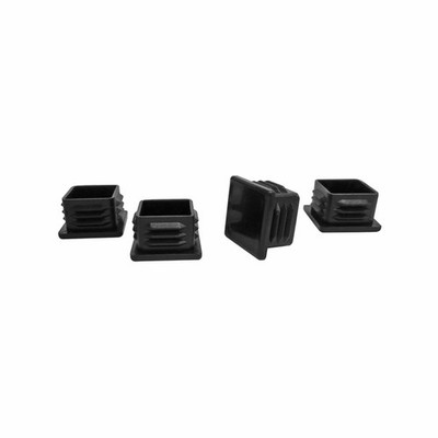 Surface Gard 25mm Black Square Plastic Internal Chair Tip 2 pcs Hardware